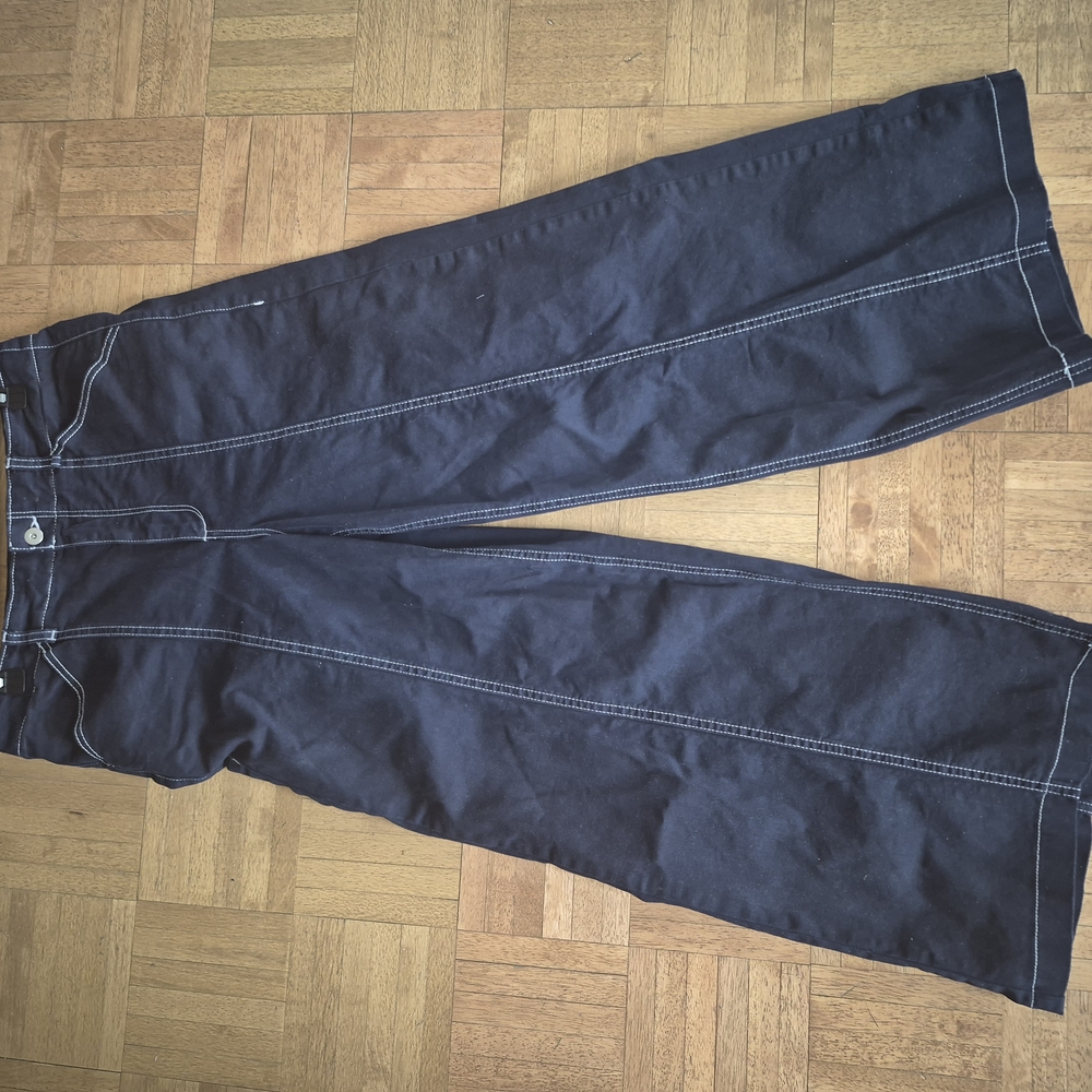 Wide-Leg Dark Blue Denim Jeans Maeve By Anthropologie Size 30 / 10